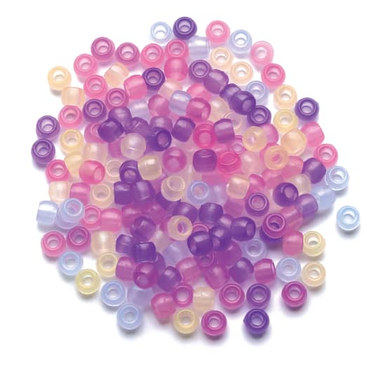12 Packs: 280 ct. (3,360 total) Color Change Clear Pony Beads by Creatology&#x2122;, 6mm x 8mm